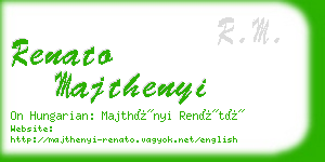 renato majthenyi business card